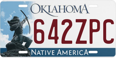 OK license plate 642ZPC