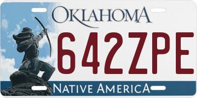 OK license plate 642ZPE