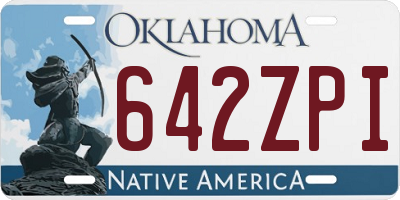 OK license plate 642ZPI