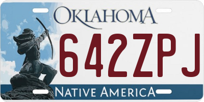 OK license plate 642ZPJ