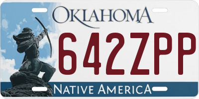 OK license plate 642ZPP