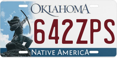 OK license plate 642ZPS