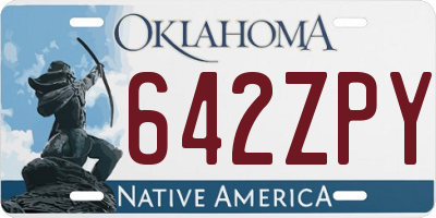 OK license plate 642ZPY