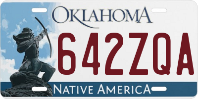 OK license plate 642ZQA