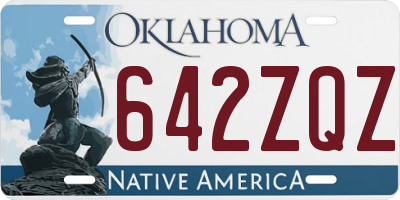 OK license plate 642ZQZ