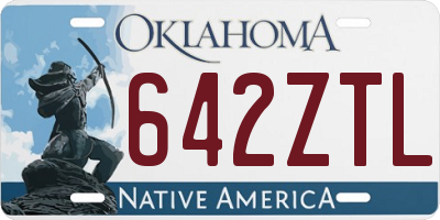 OK license plate 642ZTL