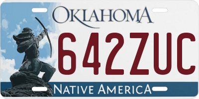 OK license plate 642ZUC