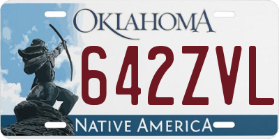 OK license plate 642ZVL