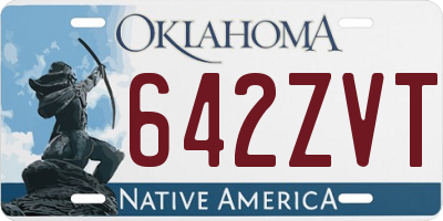 OK license plate 642ZVT