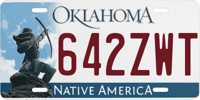 OK license plate 642ZWT