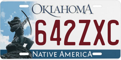 OK license plate 642ZXC