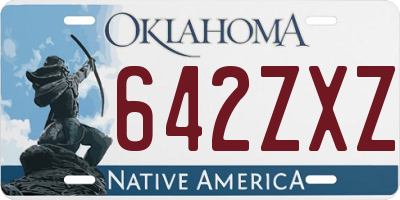 OK license plate 642ZXZ