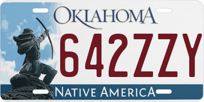 OK license plate 642ZZY