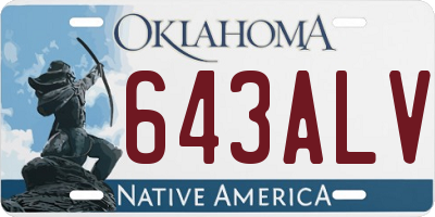 OK license plate 643ALV