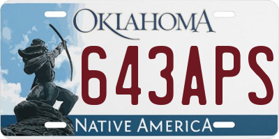 OK license plate 643APS