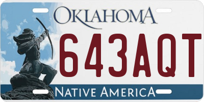 OK license plate 643AQT