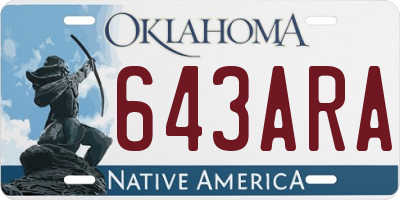 OK license plate 643ARA