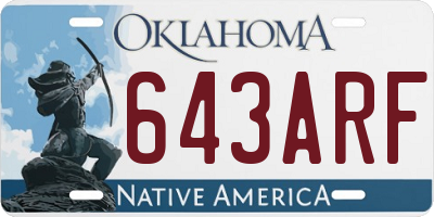 OK license plate 643ARF