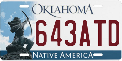 OK license plate 643ATD
