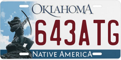 OK license plate 643ATG