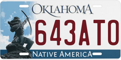 OK license plate 643ATO