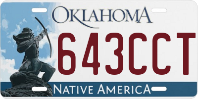 OK license plate 643CCT