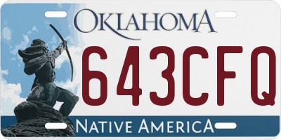OK license plate 643CFQ
