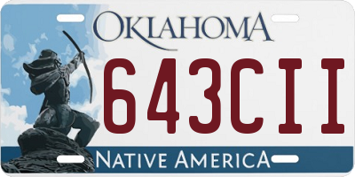 OK license plate 643CII