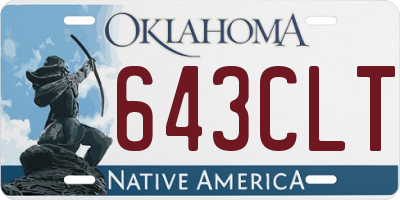 OK license plate 643CLT