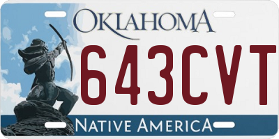 OK license plate 643CVT