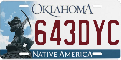 OK license plate 643DYC