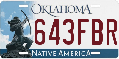 OK license plate 643FBR