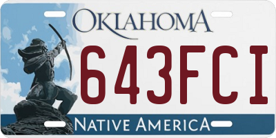 OK license plate 643FCI