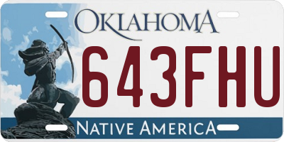 OK license plate 643FHU