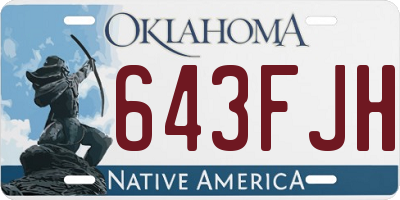 OK license plate 643FJH