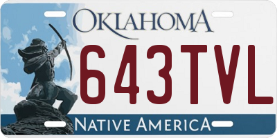 OK license plate 643TVL