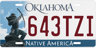 OK license plate 643TZI