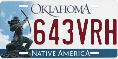 OK license plate 643VRH