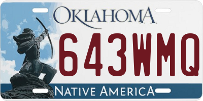 OK license plate 643WMQ