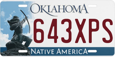 OK license plate 643XPS