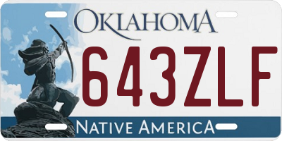 OK license plate 643ZLF