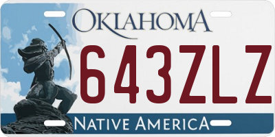 OK license plate 643ZLZ