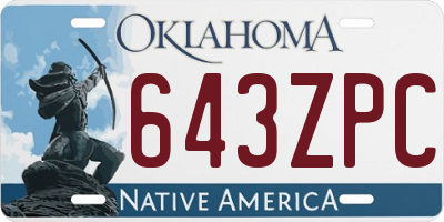 OK license plate 643ZPC