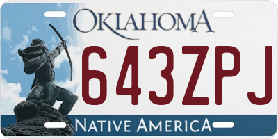 OK license plate 643ZPJ