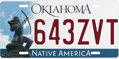 OK license plate 643ZVT