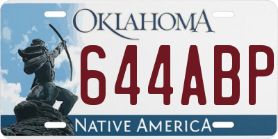 OK license plate 644ABP