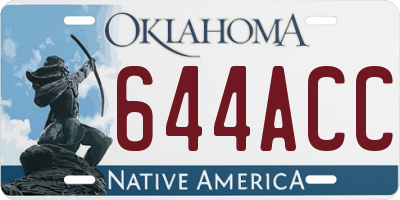 OK license plate 644ACC