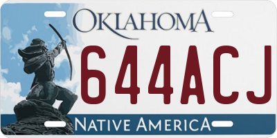 OK license plate 644ACJ