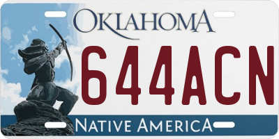 OK license plate 644ACN