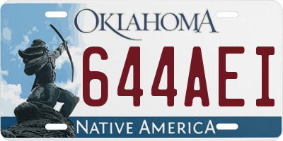 OK license plate 644AEI